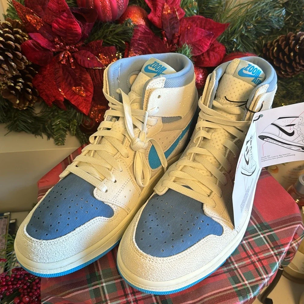 Nike Jordan Men's 1 High Zoom Air CMFT 2 Sail/DK Powder Blue-Blue Grey (DV1307